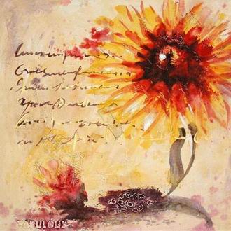 Textured Flowers oil painting